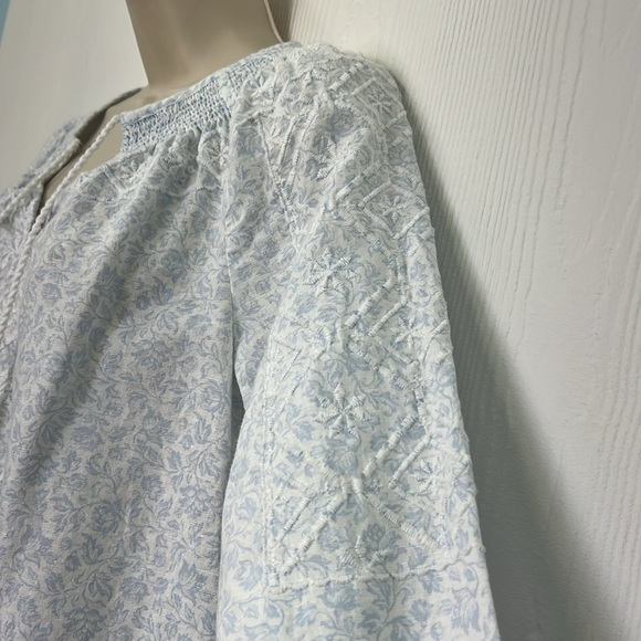 Joie - Floral Print Embroidered Tassled Boho Long Sleeve Blouse Size Small - Picture 5 of 11